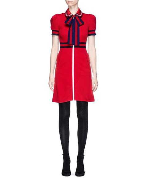 gucci red bow dress